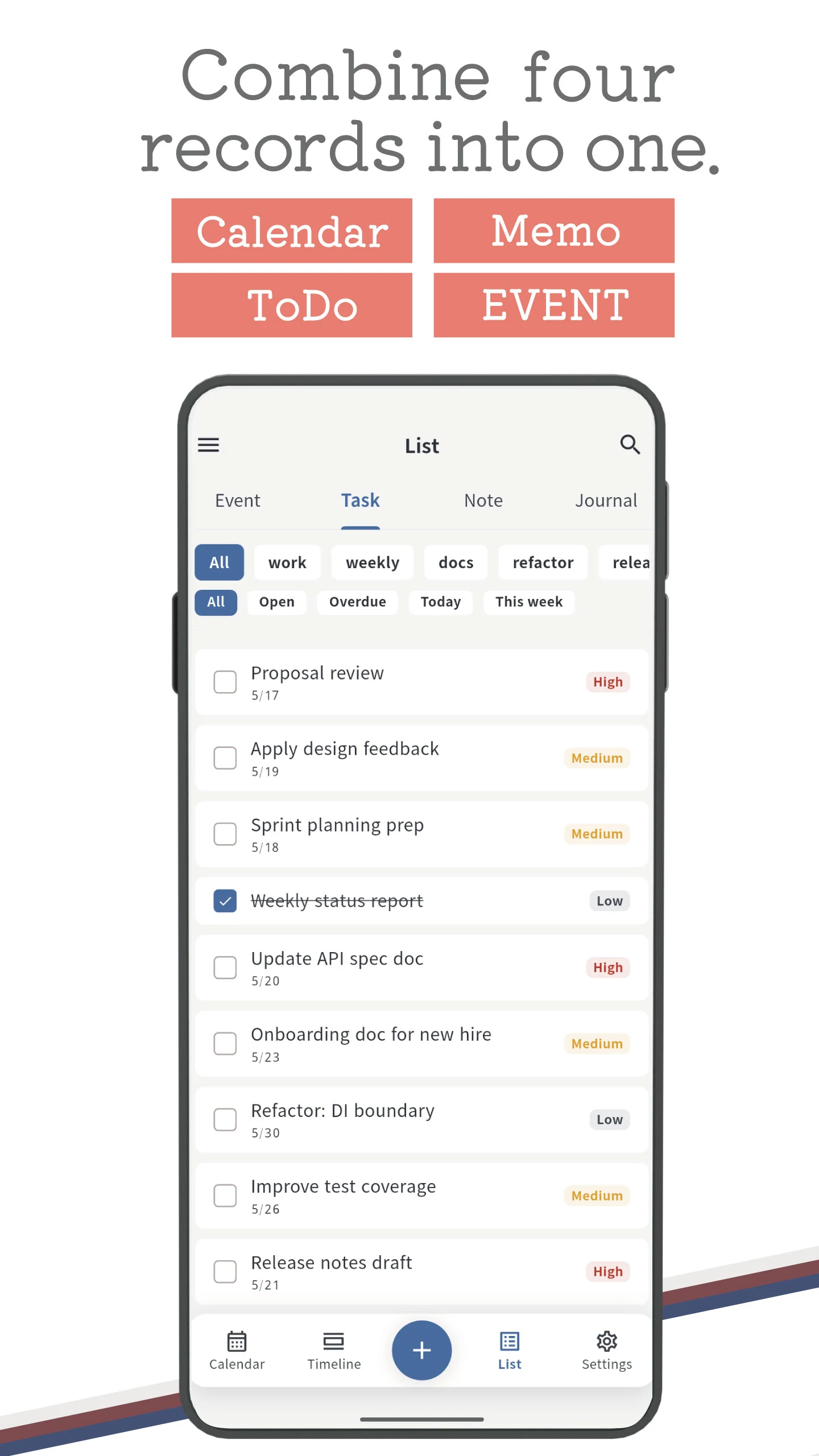 Shin Jorte: Calendar & Tasks screenshot